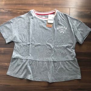 NWT Roots cabin peplum top